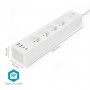 Multiprise SmartLife | Wi-Fi | France / Type E (CEE 7/6) / USB A / USB-C™ | 16 A | 3680 W | 2.00 m | 0 - 55 °C | Android™ / IOS | Blanc