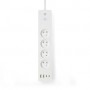 Multiprise SmartLife | Wi-Fi | France / Type E (CEE 7/6) / USB A / USB-C™ | 16 A | 3680 W | 2.00 m | 0 - 55 °C | Android™ / IOS | Blanc