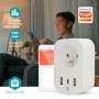 Prise intelligente SmartLife | Wi-Fi | IP21 | Wattmètre | 3680 W | France / Type E (CEE 7/6) / 1x USB-C™ / 2x USB | 0 - 55 °C | Android™ / IOS | Blanc | 1 pièces
