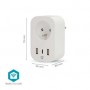 Prise intelligente SmartLife | Wi-Fi | IP21 | Wattmètre | 3680 W | France / Type E (CEE 7/6) / 1x USB-C™ / 2x USB | 0 - 55 °C | Android™ / IOS | Blanc | 1 pièces