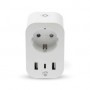 Prise intelligente SmartLife | Wi-Fi | IP21 | Wattmètre | 3680 W | France / Type E (CEE 7/6) / 1x USB-C™ / 2x USB | 0 - 55 °C | Android™ / IOS | Blanc | 1 pièces