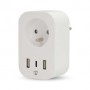 Prise intelligente SmartLife | Wi-Fi | IP21 | Wattmètre | 3680 W | France / Type E (CEE 7/6) / 1x USB-C™ / 2x USB | 0 - 55 °C | Android™ / IOS | Blanc | 1 pièces