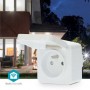 Prise intelligente SmartLife | Wi-Fi | IP44 | Wattmètre | 3680 W | France / Type E (CEE 7/6) | -25 - 55 °C | Android™ / IOS | Blanc / Gris | 1 pièces
