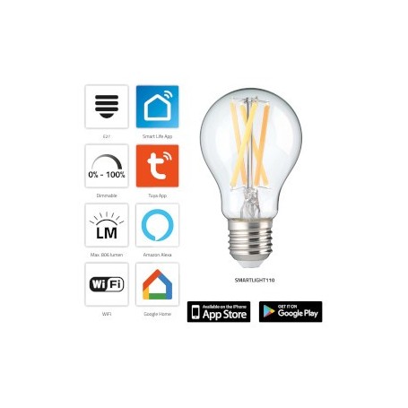 SMARTLIGHT110 Lampe LED à filament intelligente avec Wi-Fi