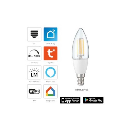SMARTLIGHT130 Lampe LED à filament intelligente avec Wi-Fi