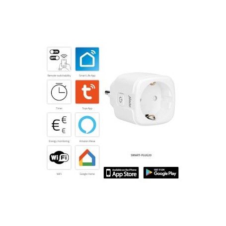 SMART-PLUG20 Prise Wi-Fi intelligente avec moniteur d’énergie 16A 3680W