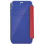 Etui folio Beetle Case en cuir rouge et arrière transparent pour iPhone 6/6S/7/8