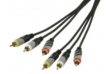 CABLE DE CONNEXION AUDIO/VIDEO ANALOGIQUE 3RCA M - 3RCA M HQ - 1.5m