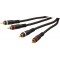 CABLE AUDIO RCA AVEC CONNECTEURS PLAQUES OR - 1.5m