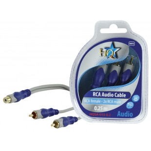 HQ câble RCA femelle - 2x RCA mâles - 0.2m