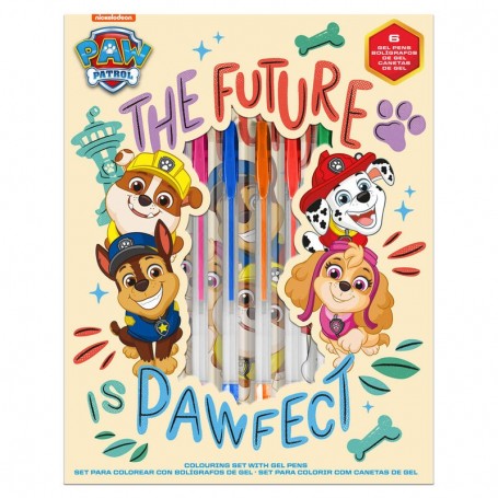 Paw Patrol notebook + gel pens set