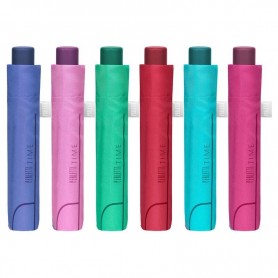 Manual folding slim umbrella colours assorted 52cm