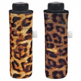 Manual folding leopard print umbrella assorted 51cm