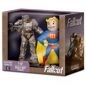 Fallout T-60 &38 Vaoult Boy Power set 2 figures 7cm