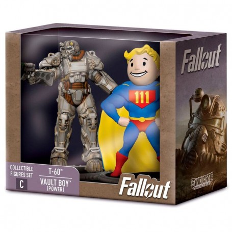 Fallout T-60 &38 Vaoult Boy Power set 2 figures 7cm