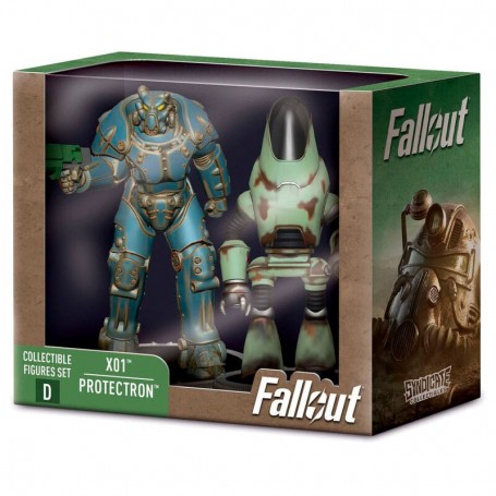 Fallout X01 &38 Protectron set 2 figures 7cm