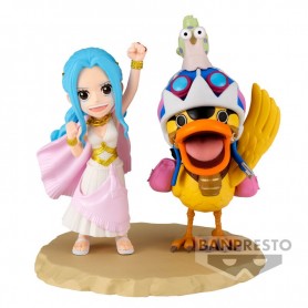 One Piece world collectable Log Series Nefeltari Vivi &38 Karoo figure 7cm