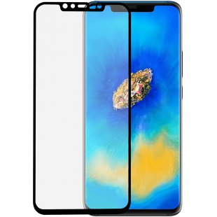Protège-écran en verre trempé 3D avec contour noir pour Huawei Mate 20 Pro