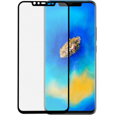 Protège-écran en verre trempé 3D avec contour noir pour Huawei Mate 20 Pro