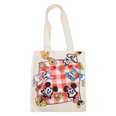 Loungefly Disney Mickey &38 Friends Picnic Blanket tote bag