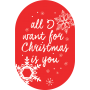 Sticker support "All I want for christmas is you" pour mobile