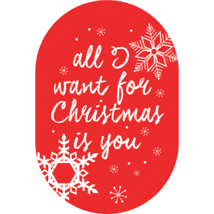 Sticker support "All I want for christmas is you" pour mobile