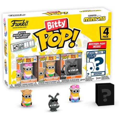 Blister 4 figures Bitty POP Minions Series 4