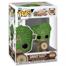 POP figure Marvel We Are Groot - Groot as Captain America
