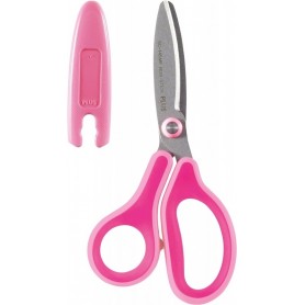 PLUS JAPAN Ciseaux pour enfants FITCUTCURVE KIDS, rond, rose
