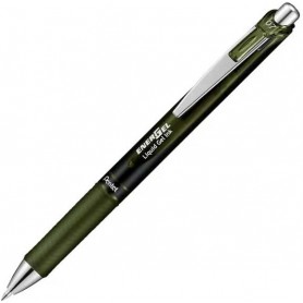 Pentel Stylo roller encre gel Energel BL77, olive black