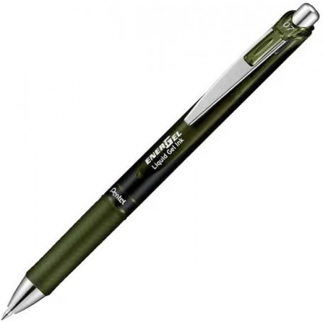 Pentel Stylo roller encre gel Energel BL77, olive black