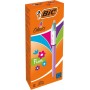 BIC Stylo bille rtractable 4 Colours Fun, rose/blanc
