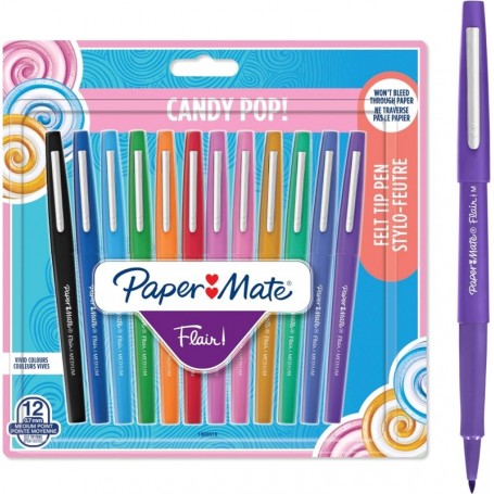 Paper:Mate Stylo feutre Flair \"Candy Pop\", tui de 12