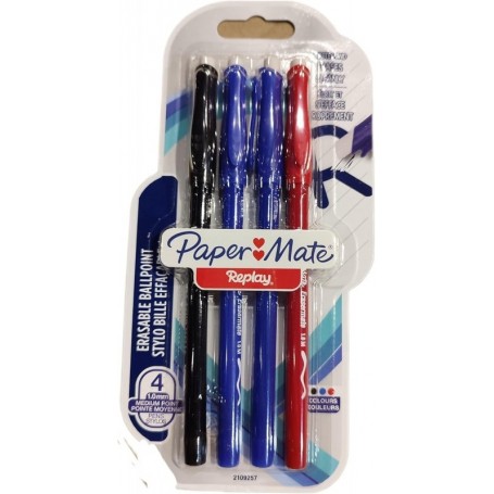 Paper:Mate Stylo bille Replay, blister de 4