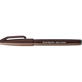 PentelArts Stylo feutre Brush Sign Pen SES15, marron fonc