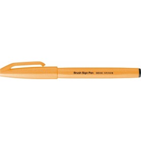 PentelArts Stylo feutre Brush Sign Pen SES15, orange fluo