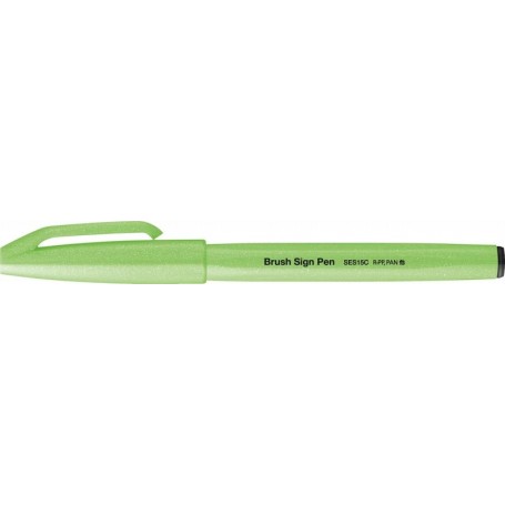 PentelArts Stylo feutre Brush Sign Pen SES15, vert fluo