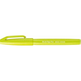 PentelArts Stylo feutre Brush Sign Pen SES15, vert citron