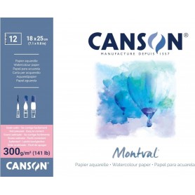 CANSON Bloc papier dessin \"Montval\", 180 x 250 mm, 300 g/m2