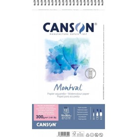 CANSON Album papier dessin \"Montval\", 160 x 284 mm, 300 g/m2