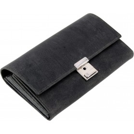 Alassio Portefeuille de serveur, en cuir velours, gris
