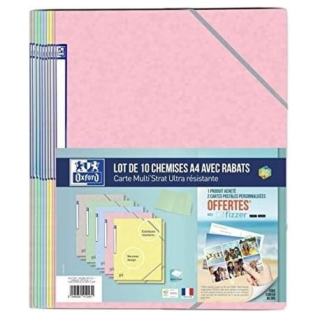 Oxford Chemise lastique Top File+, RDC 2024, pack de 10