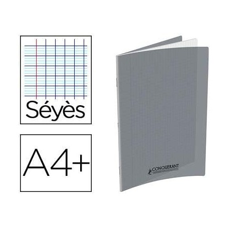 CONQUERANT CLASSIQUE Cahier 240 x 320 mm, Seys, gris