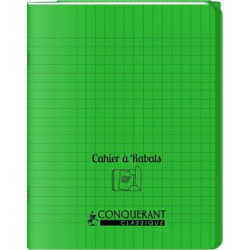 CONQUERANT CLASSIQUE Cahier rabat 170 x 220 mm, vert