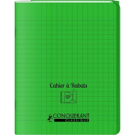 CONQUERANT CLASSIQUE Cahier rabat 170 x 220 mm, vert