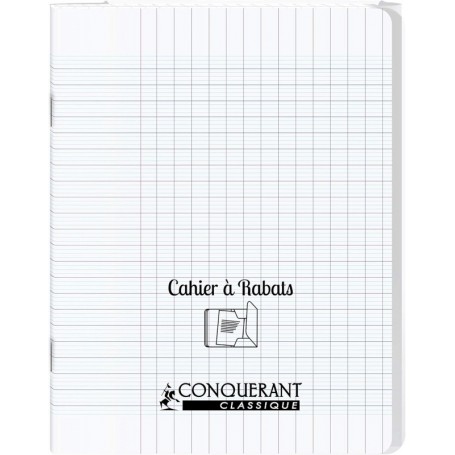 CONQUERANT CLASSIQUE Cahier rabat 170 x 220 mm, incolore