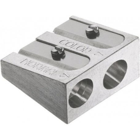 FABER-CASTELL Taille-crayon 2 trous en mtal, argent