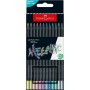 FABER-CASTELL Crayon de couleur Black Edition, tui de 12