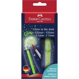 FABER-CASTELL Gel paillettes Glow in the dark, 2 x 12 ml