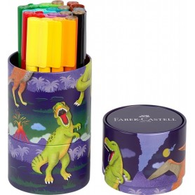 FABER-CASTELL Feutre CONNECTOR PEN, Dinobox de 20